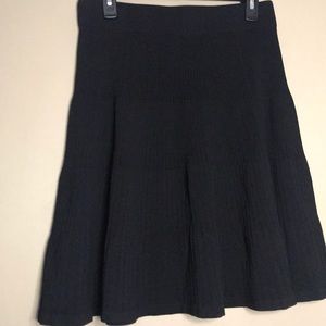 Ivanka Trump Knitted Ribbed Flare Swing Skirt